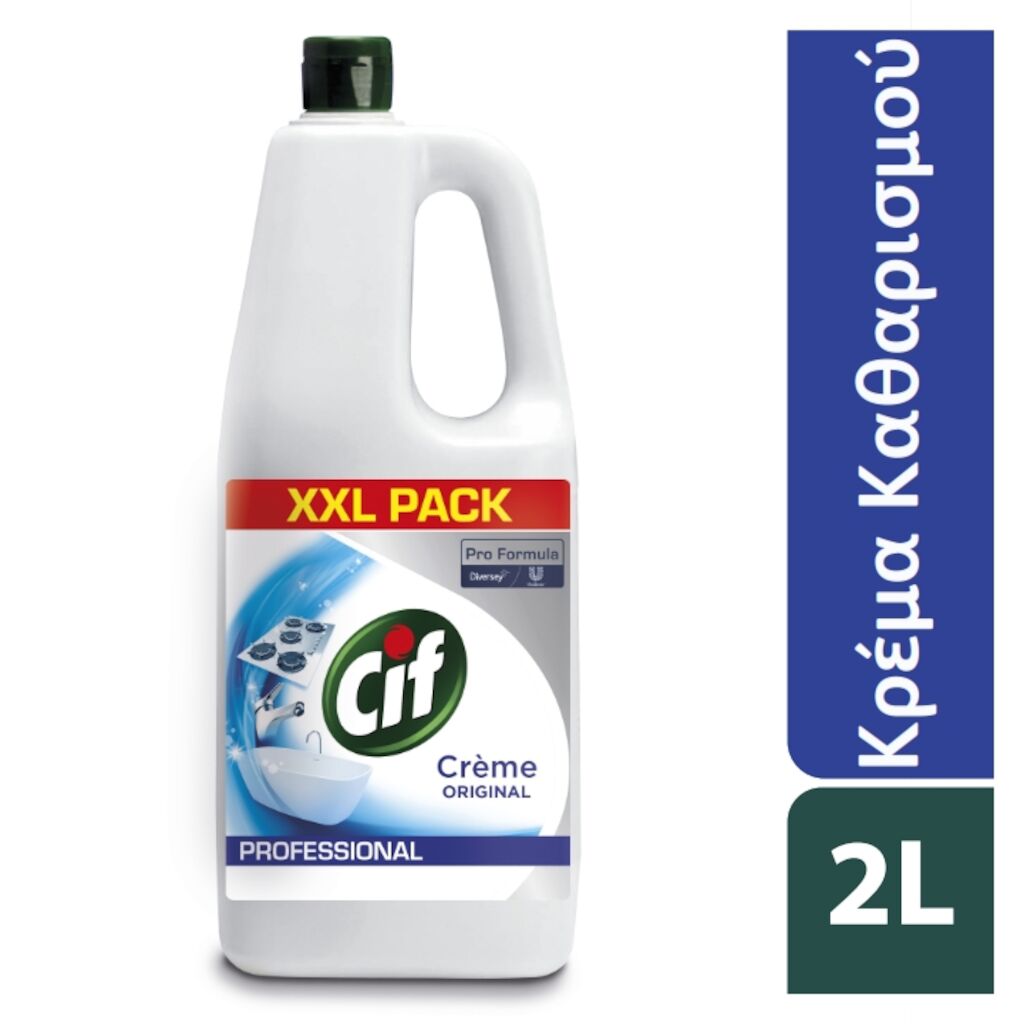 Cif Professional Cream Original 6x2L - Επώνυμη κρέμα γενικού καθαρισμού, ιδανική για ευαίσθητες επιφάνειες.